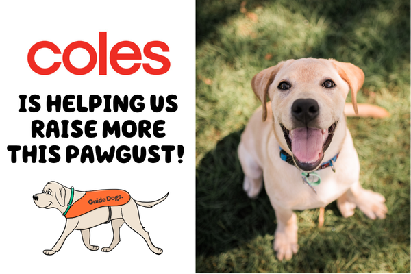 Coles is helping us raise more this PAWGUST! puppy smiling