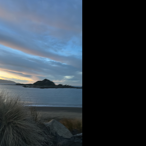 Blurry island bay morning on my run