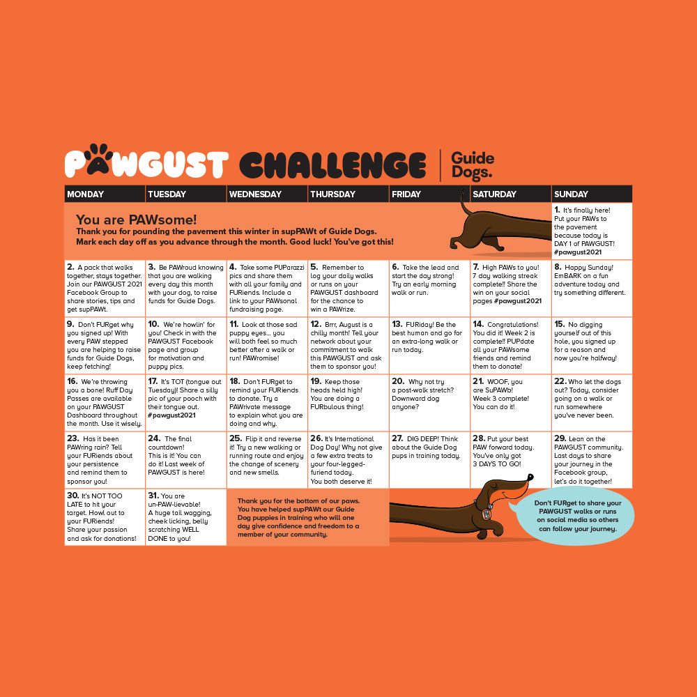 Calendar for Challenge