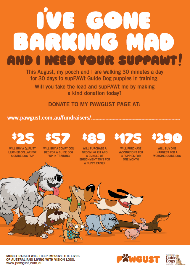 I've Gone Barking Mad - Editable Fundraising Poster
