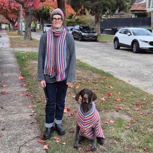 Pawgust Day 1 - outfits made for us by a friend!