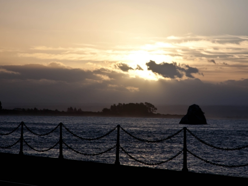 An image of Tāhunanui Beach, Nelson at sunset