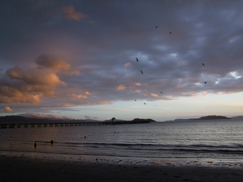Image of Petone Beach on a slightly stormy day