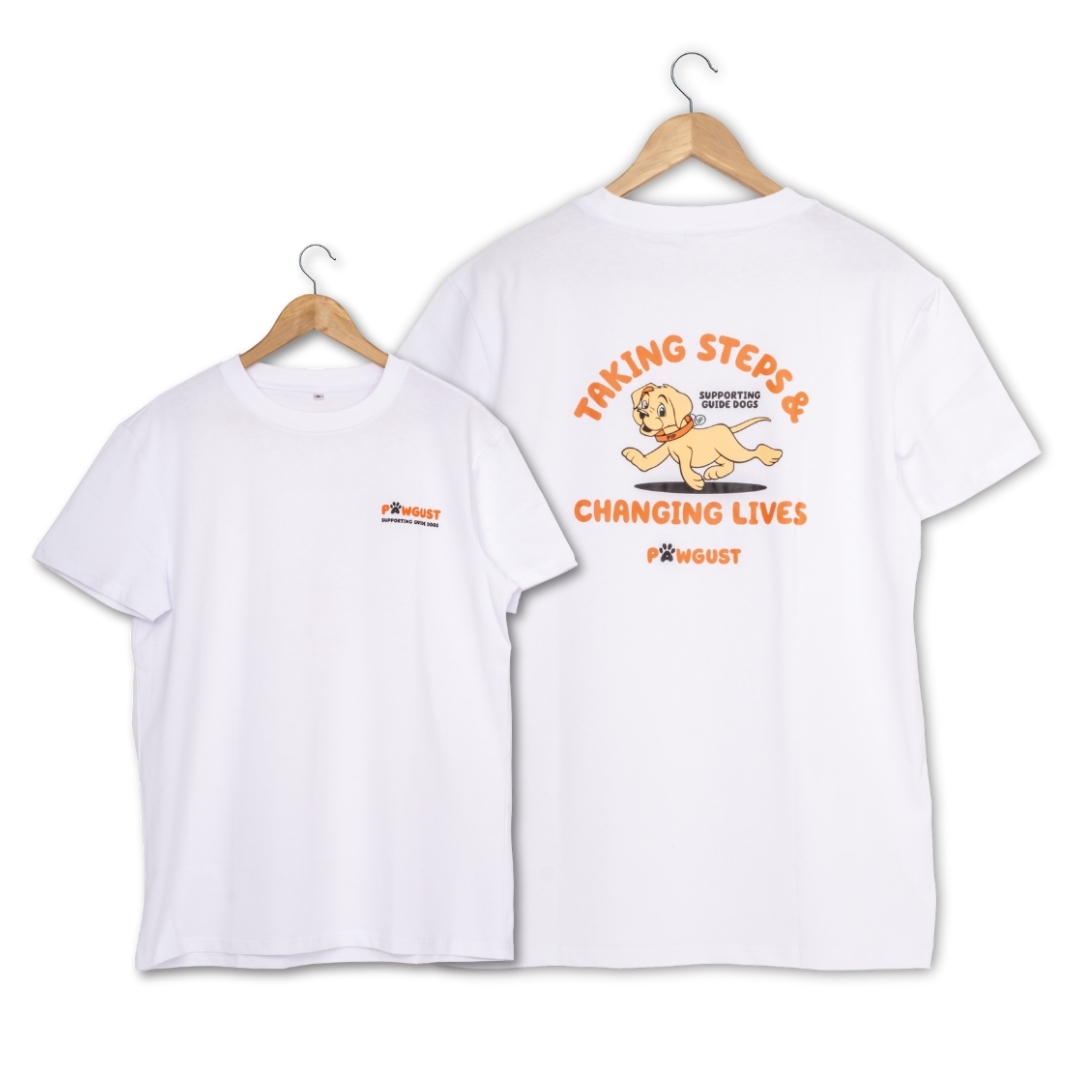 White PAWGUST t-shirt